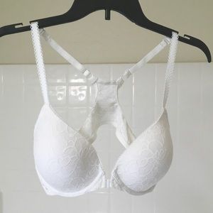 White Lace Victoria's Secret Racerback Bra 38C